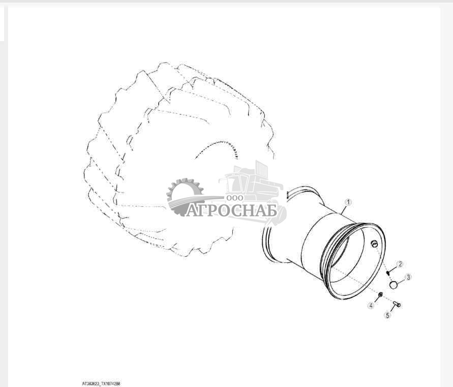 Обод — колесо с бескамерной шиной 7344-32 16PR Firestone 